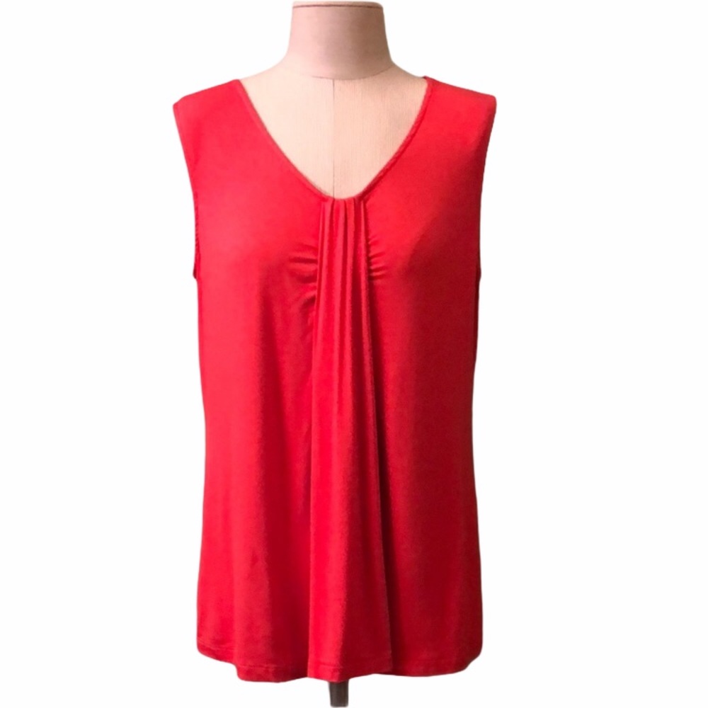 212 Collection coral sleeveless blouse size large